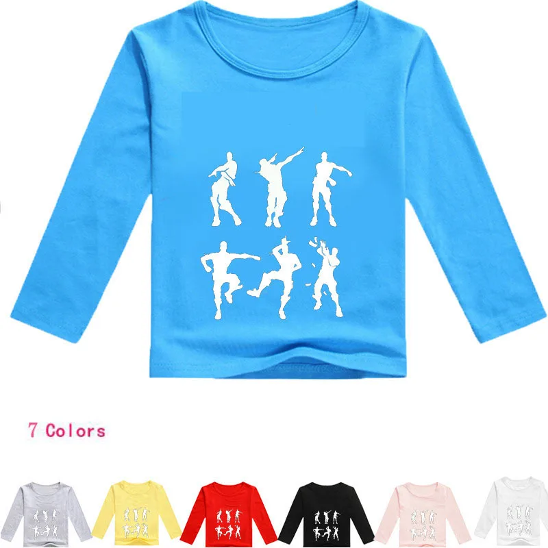 

DLF 2-16Y 2020 Newest Boys Streetwear Punk Harajuku Hip Hop Break Dance T Shirt Kids Breakdance T-shirt Girls Long Sleeve Tops