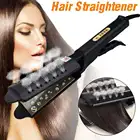 Выпрямитель для волос с регулировкой температуры, 4 передачи, керамический турмалиновый ионный утюжок для завивки волос, Плойка для женщин