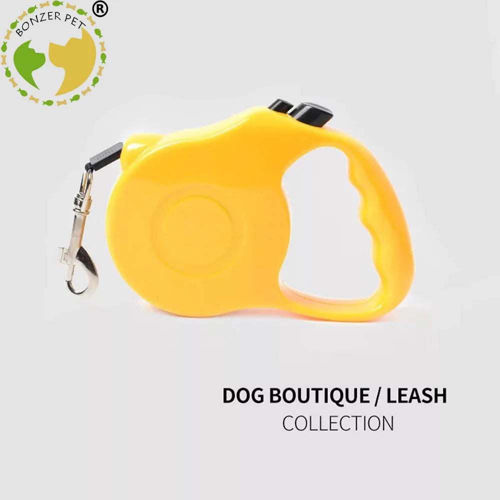 Bonzerpet 3 м 5 выдвижной поводок для собак однотонный модный автоматический