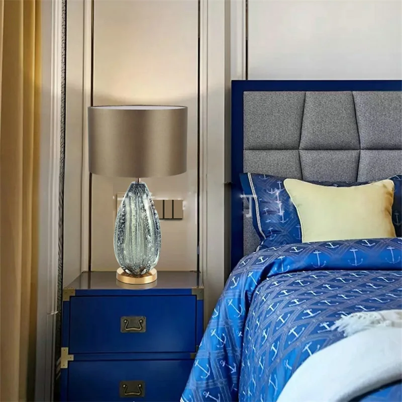 Современная декоративная настольная лампа OUFULA зеленый прикроватный