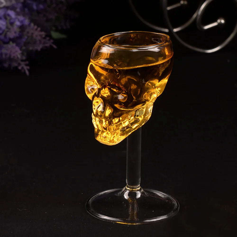 

Decoration Skull-Cup Cup Bottle Drinkware Transparent Beer Wine Cup Bottle Glass Skull Cup Red Wine Sober whiskey glass #Y5