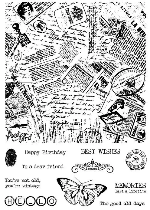 Прозрачный силиконовый штамп в стиле ретро/печать для скрапбукинга своими