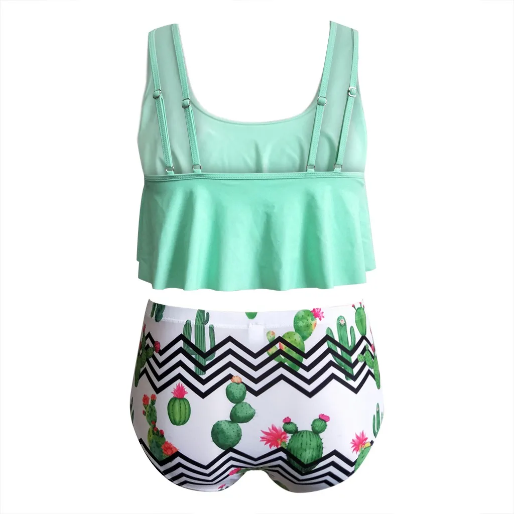 2021 New Women Two-piece Swimsuit Cactus Print Sling Plus Size Bikini Beachwear Leisure Personality Swimwear Trend Cozy Sexy |