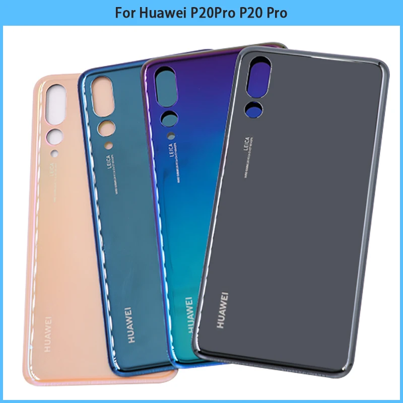 10pcs new p20 pro rear housing case for huawei p20pro p20 pro battery cover door back cover glass panel replacement free global shipping