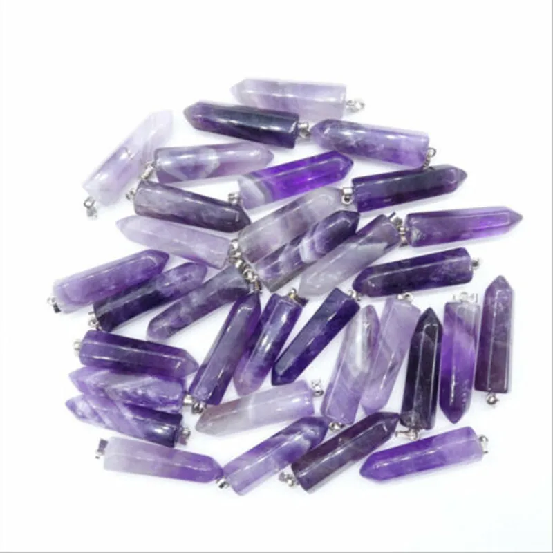 Yingwu 30 шт. натуральный кристалл фантазия Аметист шестиугольная колонна КРИСТАЛЛ