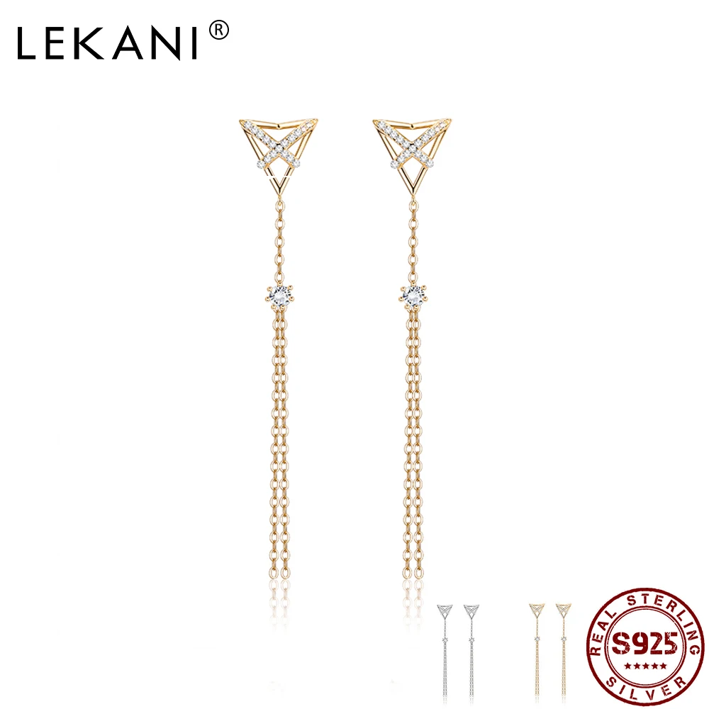 

Серьги-подвески женские из серебра 925 пробы, с прозрачными фианитами
