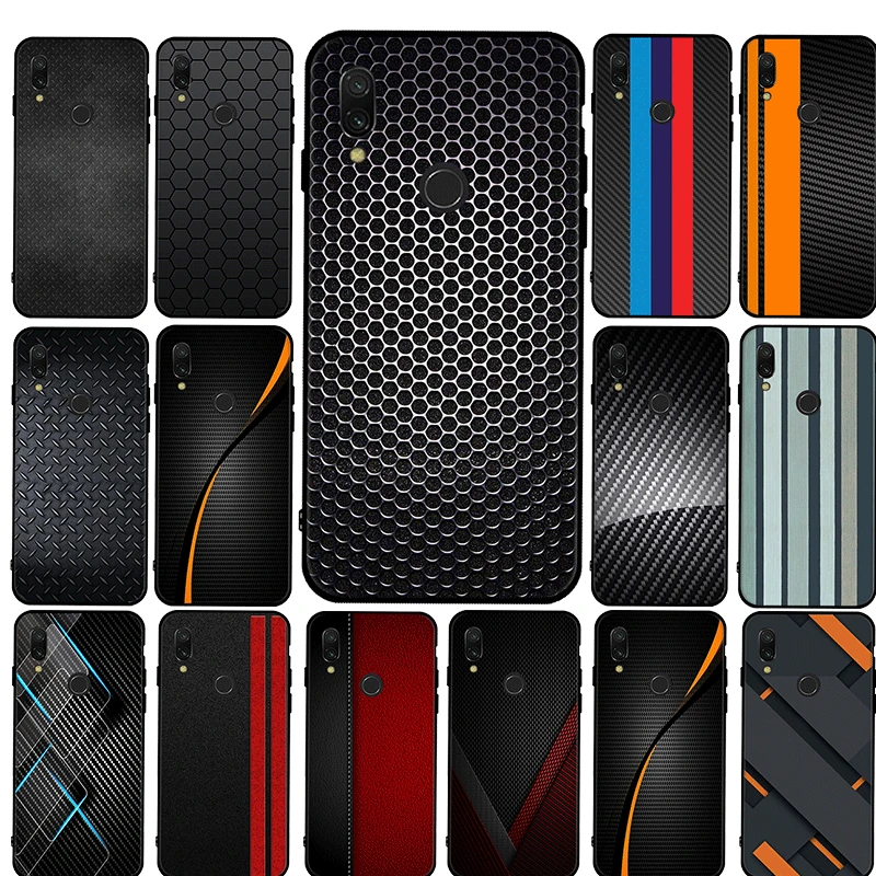 Автомобильный чехол из углеродного волокна с принтом новый силиконовый для