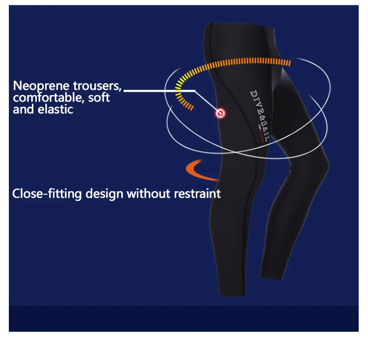 Утолщенные теплые неопреновые штаны для дайвинга 3 мм мужчин и женщин подводное