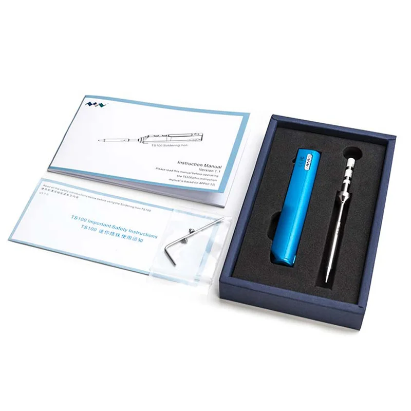 Электрический паяльник TS100 программируемый с ЖК дисплеем 65 Вт регулировка