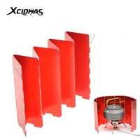8910 plates oxidized camping gas stove wind shield aluminum alloy burner windproof screen shield 3 colors with plastic box