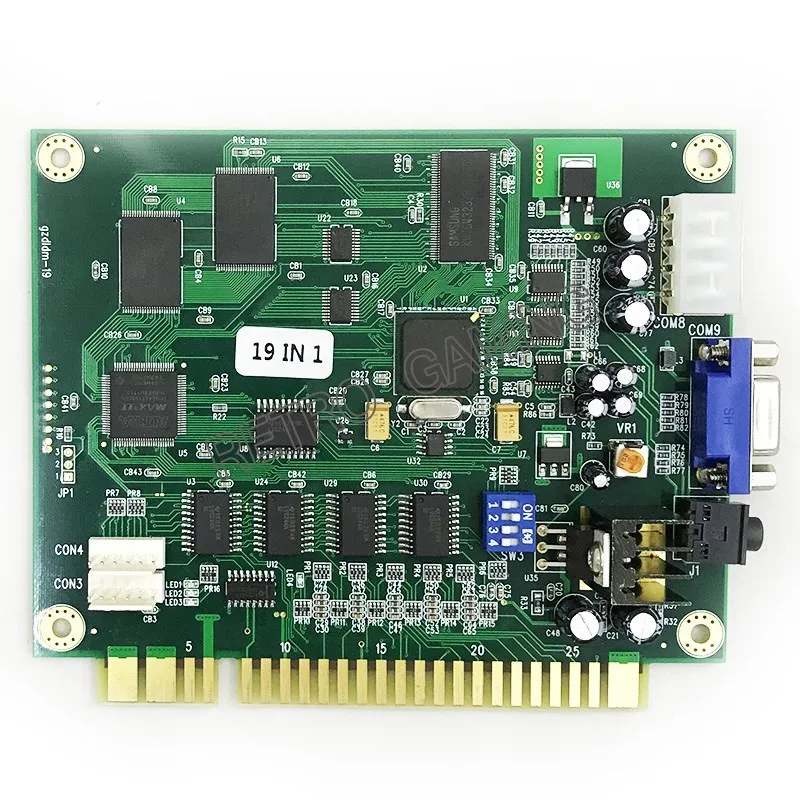 Arcade Jamma 19 in 1 Classical Game PCB for Jamma Arcade Video Multi Game Board 28Pin Connector Horizontal