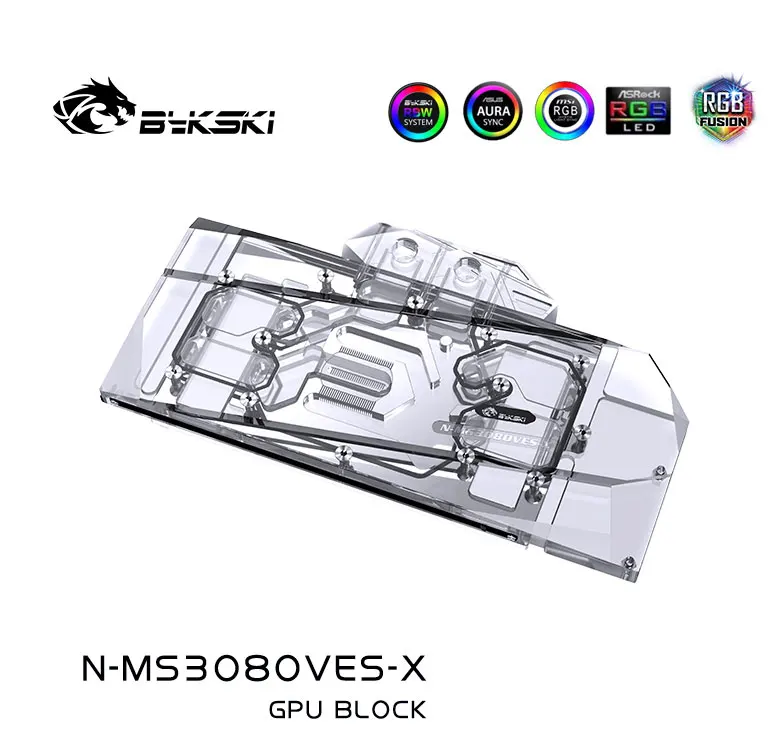 

Bykski Water Block use for MSI RTX3080 Ventus 3X10G OC/RTX3090 Ventus GPU Card / Full Cover Copper Radiator Block /A-RGB / RGB