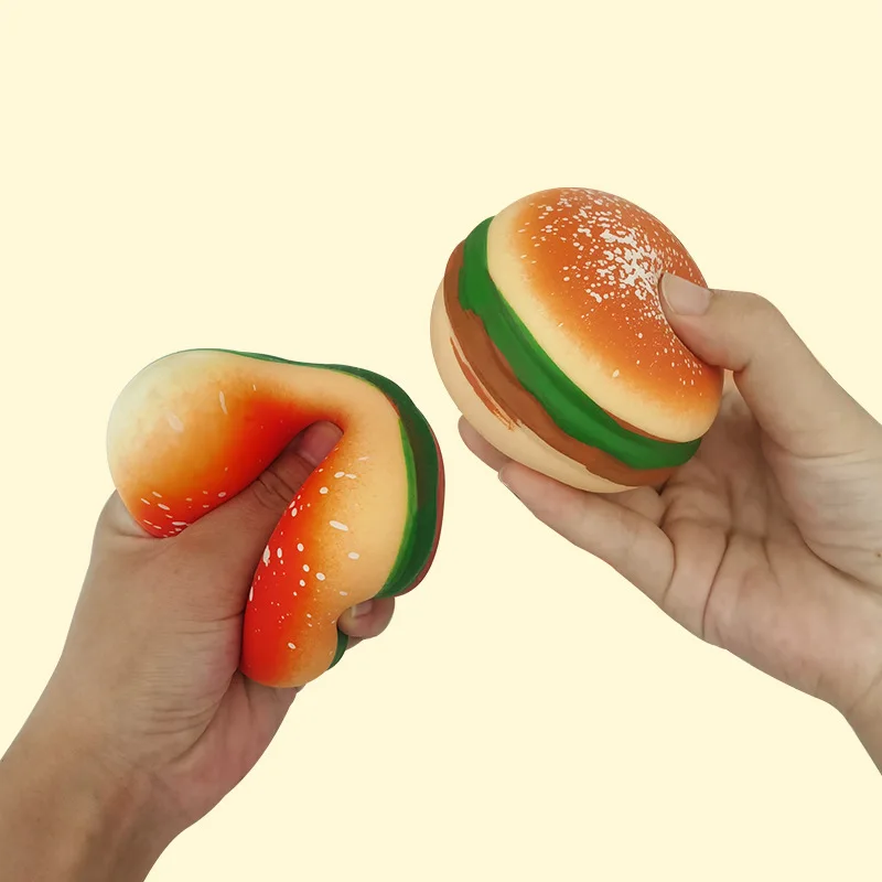 

Creative Decompression Hamburger Vent Simulation Food Bread Slow Rebound Decompression Pinch Music Toy Squishy