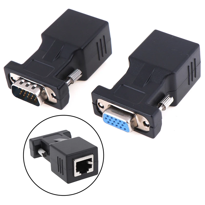 Женский/мужской VGA к RJ45 разъем видео удлинитель компьютер/ноутбук аксессуары
