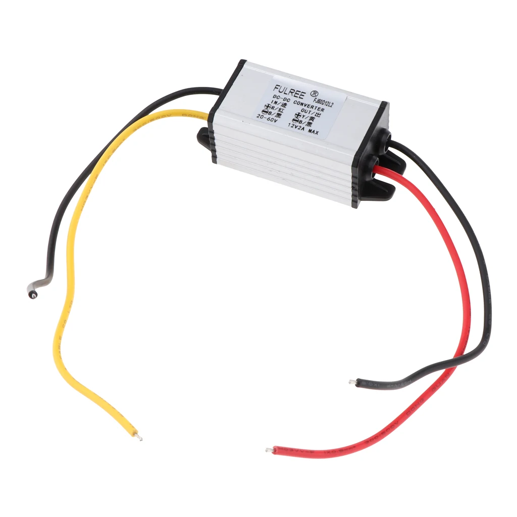 

1Pack 20-60V to 12V 2A 24W Buck Voltage Converter Step-down Volt Regulator