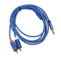 1m1 8m3m 1 rca to 2rca aux convert audio cable ttransfer cable 3 5mm audio line splitter cable for car headphone smartphone
