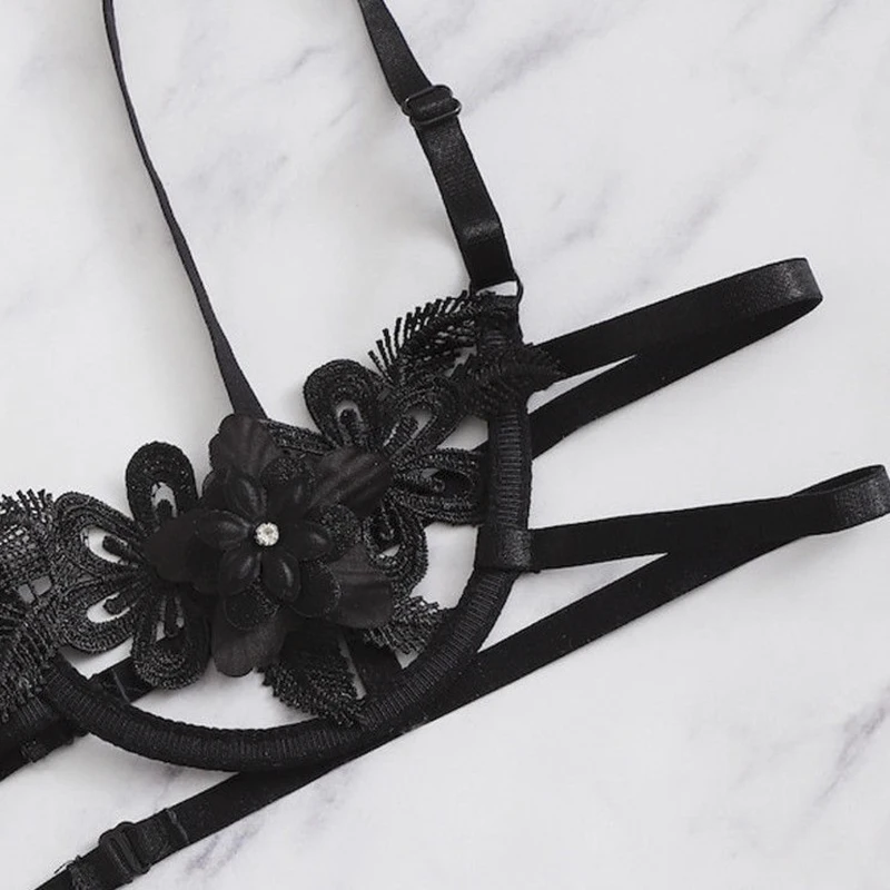 Популярное сексуальное женское нижнее белье бюстгальтер стринги ночное