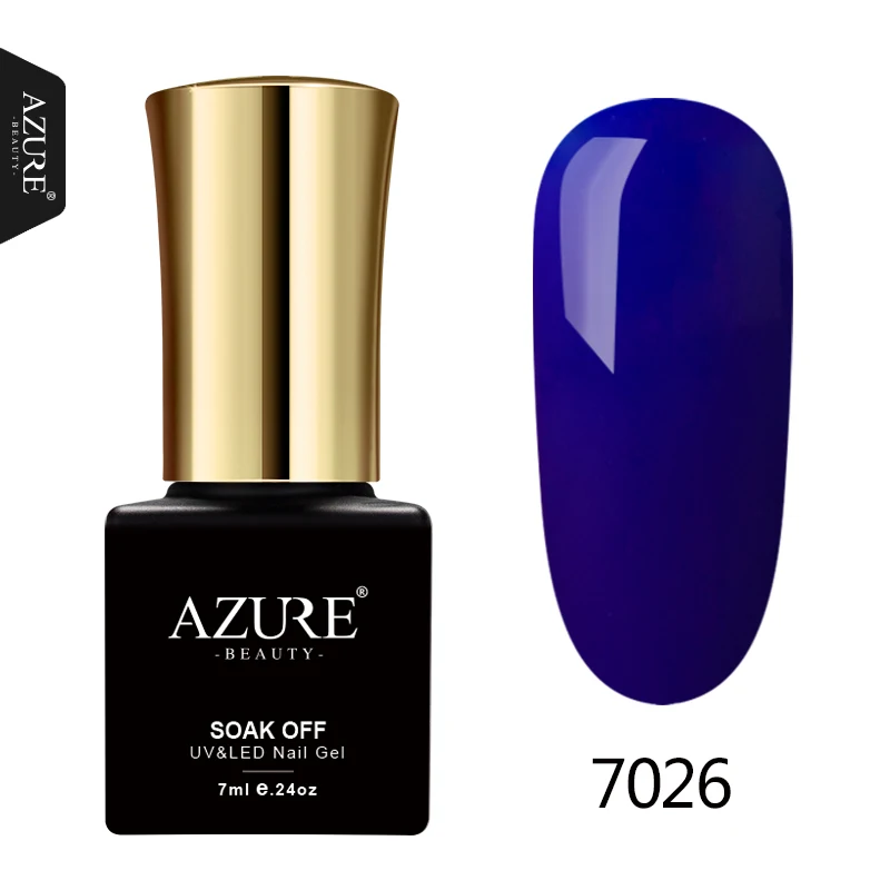 7026 Azure beauty 7 мл Гель-лак для маникюра, светодиодный Гель-лак для ногтей, блестящий Блестящий Гибридный лак, Полупостоянный УФ-гель, эмалированный лак - Цвет: 7026