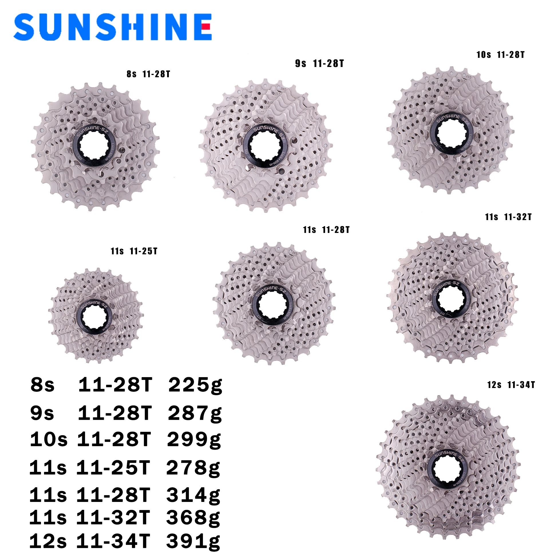 Велосипед шоссейный SUNSHINE кассета свободного колеса для SHIMANO 8 9 10 11 12 s скорость