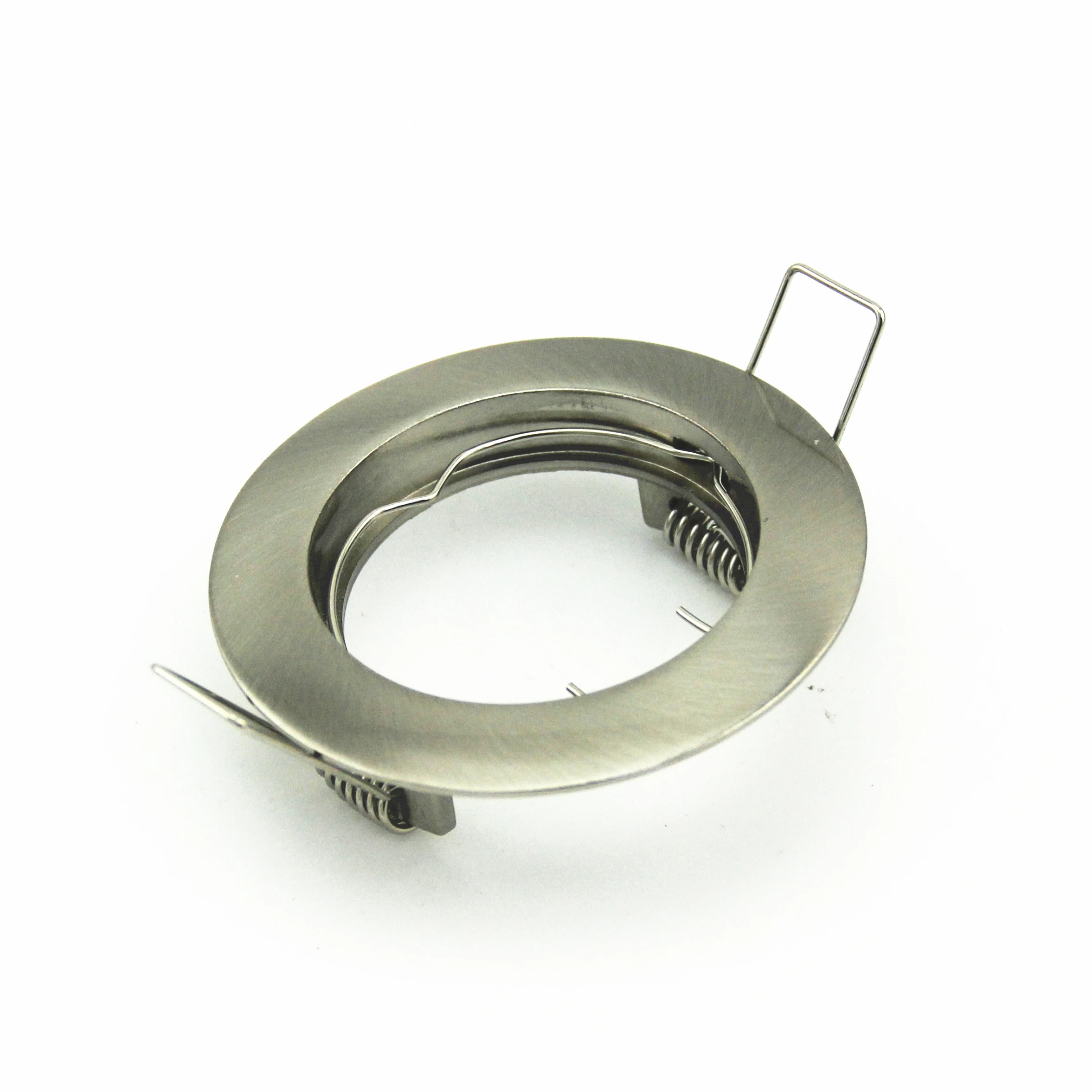 Цинковый сплав круглый мороз белый/сатин никель/черный встроенный