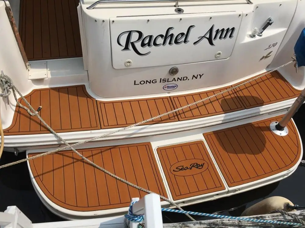 1995-1999 платформа для плавания на лодке и кабина из ЭВА тикового настила |