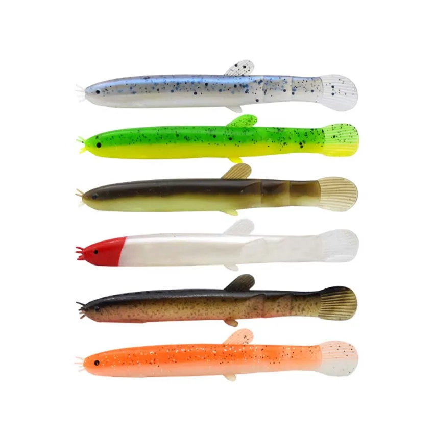 Новые рыболовные приманки 6pcs Мягкая искусственная приманка рыбалка снасти