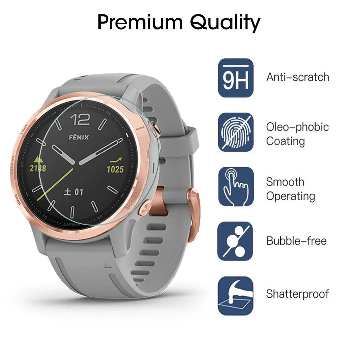 

Tempered Glass Screen Protector For Garmin Fenix 6S Accessories