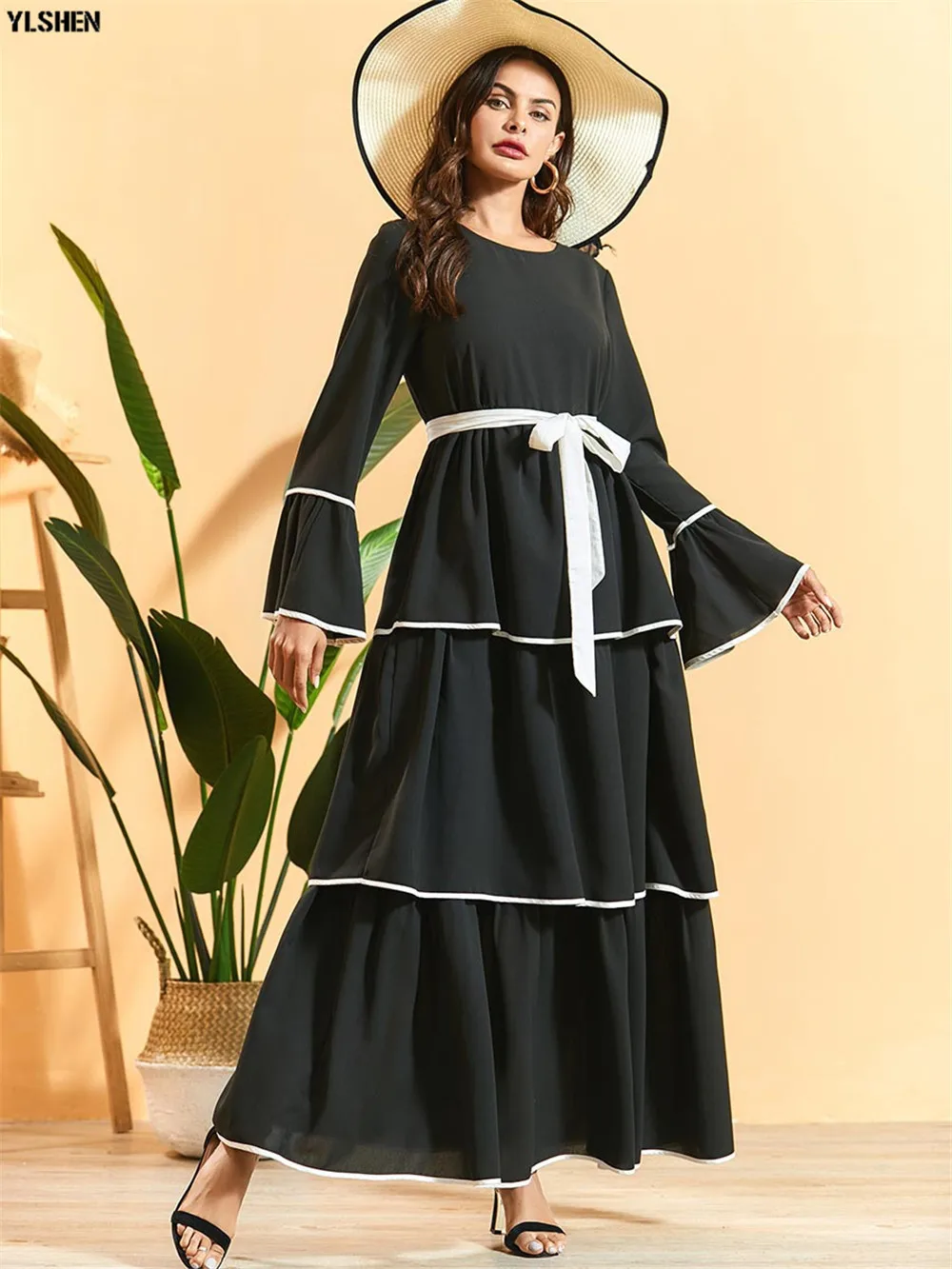Абайя Дубай Турция мусульманское хиджаб платье кафтан Caftan Marocain мусульманская
