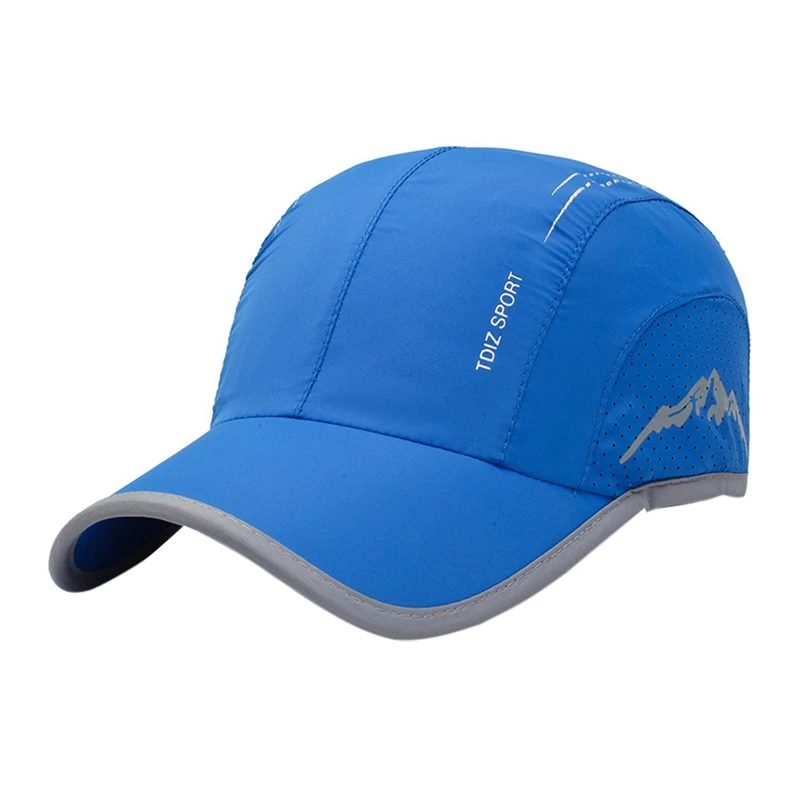 LIGHT BLUE Горячий теннис; бейсбол кепка спортивная шапочка летняя тонкая дышащая Солнцезащитная шляпа Головной убор спортивная одежда с регулируемой застежкой сзади - Цвет: LIGHT BLUE