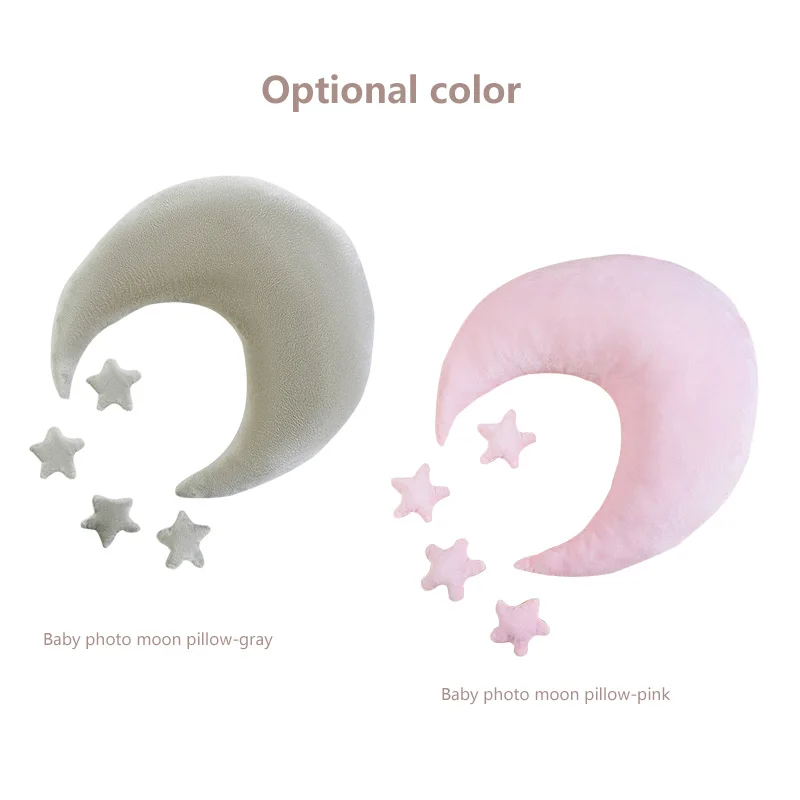 

Moon Pillow Newborn Photography Prop Baby Posing Pillow Star Hat Set Baby Body Poser For Studio Photo Infant Moon Pillow Gift