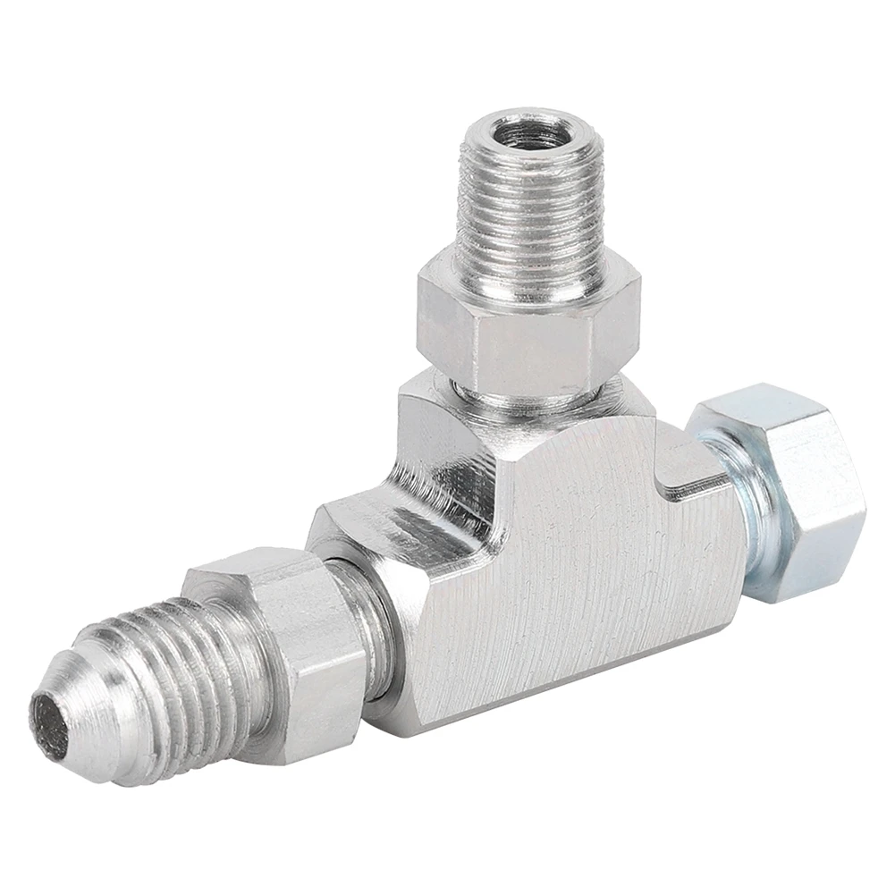 

Adapter Fitting Tee 3 Way 1/8" NPT to 4AN & Plug Block Oil Feed Pressure Sensor