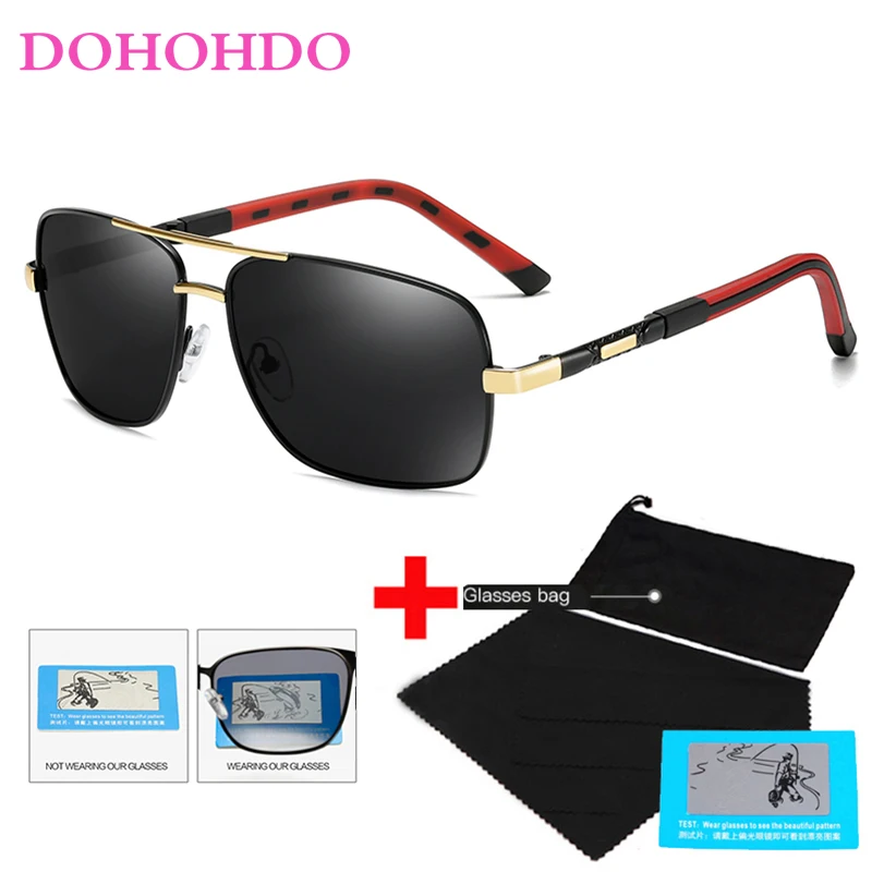 

Солнцезащитные очки Мужские, квадратные, с поляризацией, для вождения, UV400