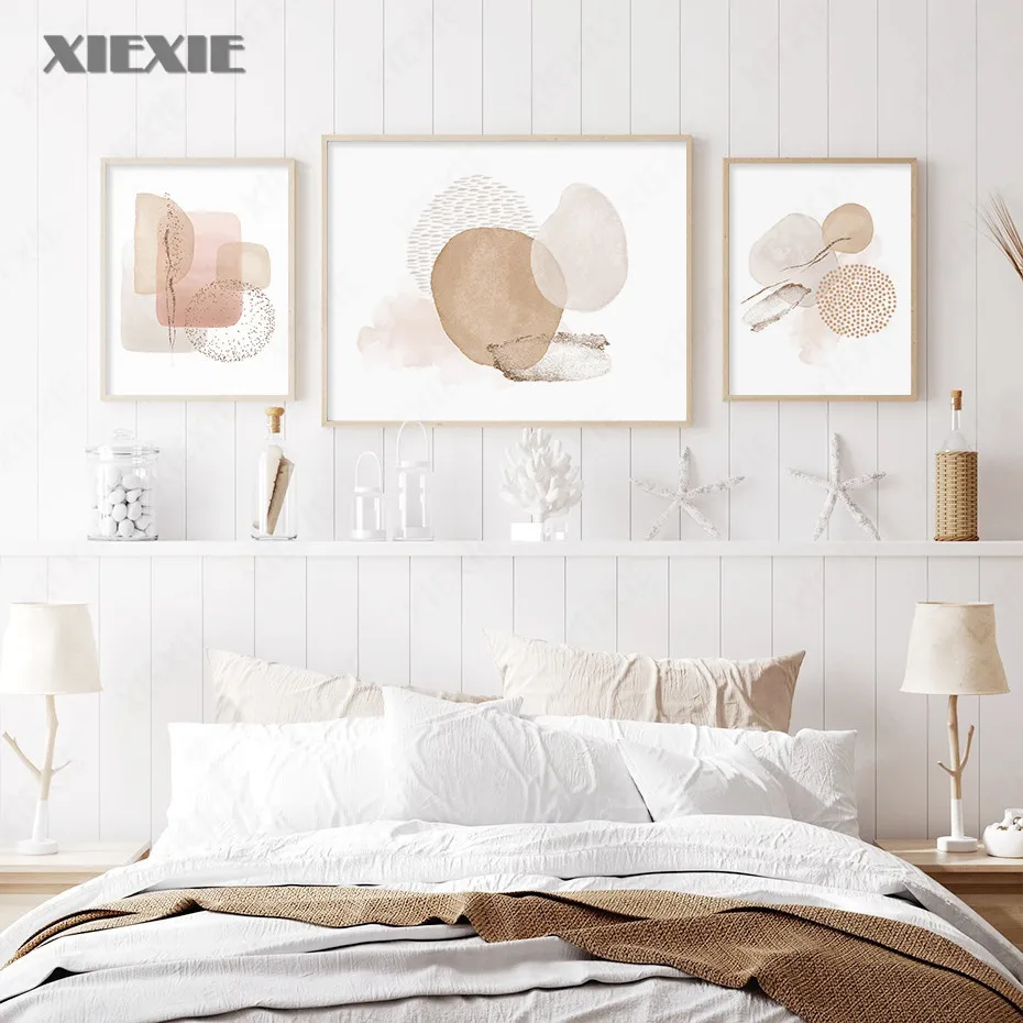 

Modern Abstract Posters Geometric Canvas Painting Boho Poster and Print Wall Art Pictures for Bedroom Living Room Home Decor
