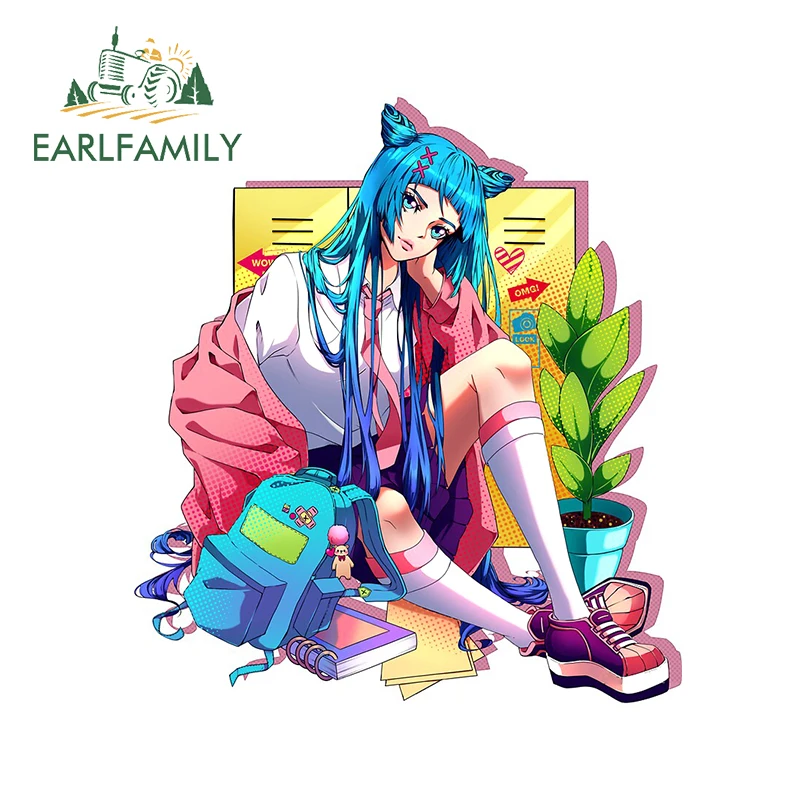 

EARLFAMILY 13 см x 11,5 М для костюмированной вечеринки по японскому аниме «школы для девочек креативные автомобильные стикеры устойчивые к появлению царапин наклейка для ноутбука Ван Граффити украшения