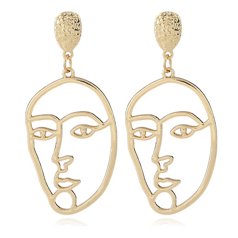 Женские металлические серьги-подвески в стиле панк модные геометрические серьги