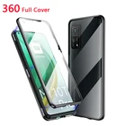 Чехол с полным покрытием 360 градусов для Xiaomi Redmi Note 10, магнитные чехлы из закаленного стекла для Xiaomi Redmi Note 9 10 Pro Max 8 10S 9S Xioami
