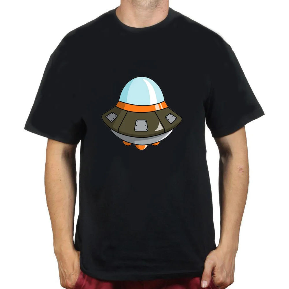 2019 Горячая забавная Летающая блюдце инопланетяная Футболка мужская