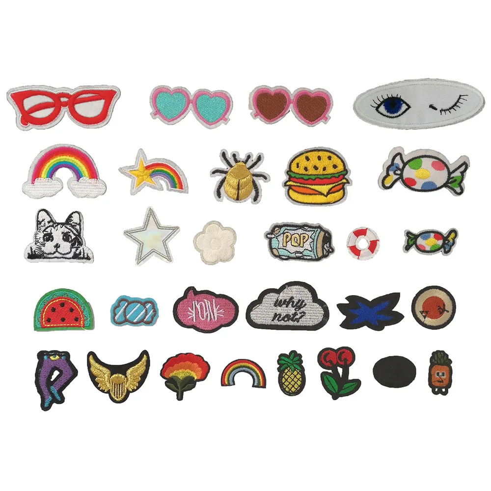 Изысканный пятиконечный значок со звездами сделан из вышивки одежды своими