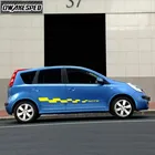 Двусторонняя наклейка на дверь автомобиля, спортивный Стайлинг, декор кузова автомобиля, Виниловая наклейка для Nissan-Note-NISMO, гоночные сетчатые полосы