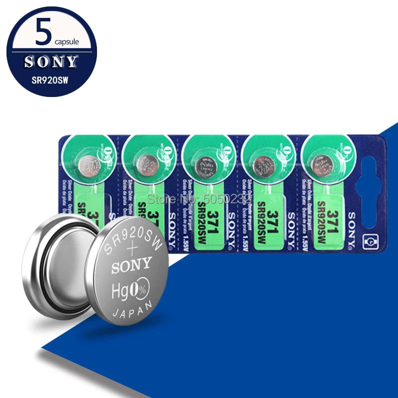 5 шт. часовая батарейка для Sony 100% оригинальная AG6 371 SR920SW 920 1 55 в CX69 S21 605 сделано