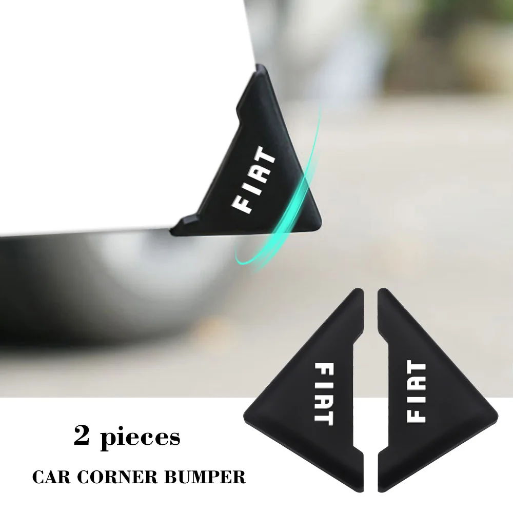 

2PCS Car Door Corner Cover Silicone Bumper Crash Anti-Scratch Protection For Fiat Panda Bravo Punto Linea Croma 500 595 etc.