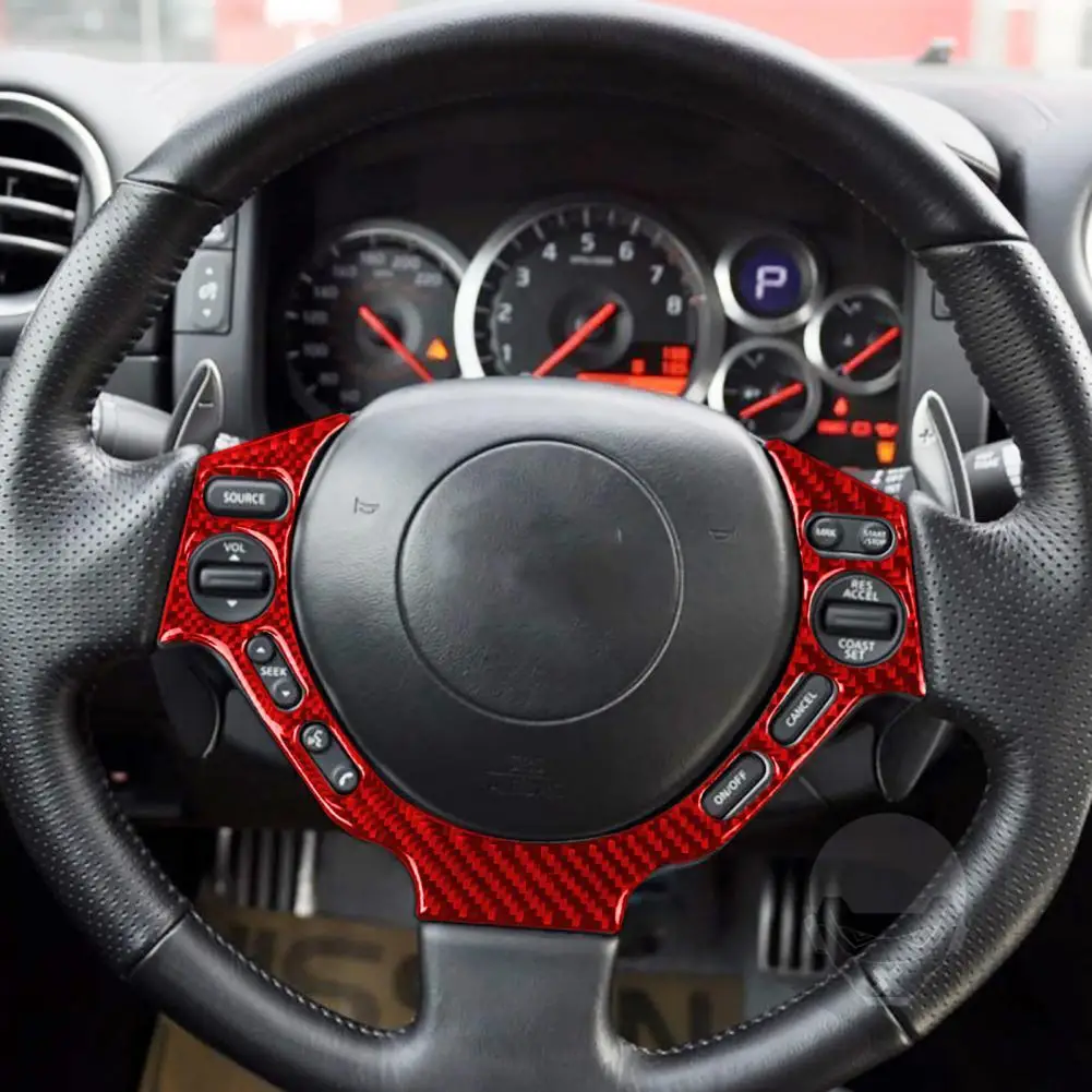 

Steering Wheel Button Sticker Anti-corrosive Portable Heat-resistant Steering Wheel Sticker for GTR R35 2008-2016