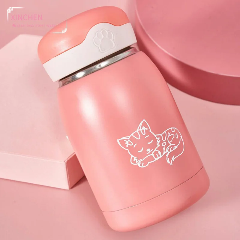 

300Ml Cat Claw Stainless Steel Big Belly Cup Stainless Steel Thermos Bottle For Water Thermo Mug Cute Thermal Vacuum Flask