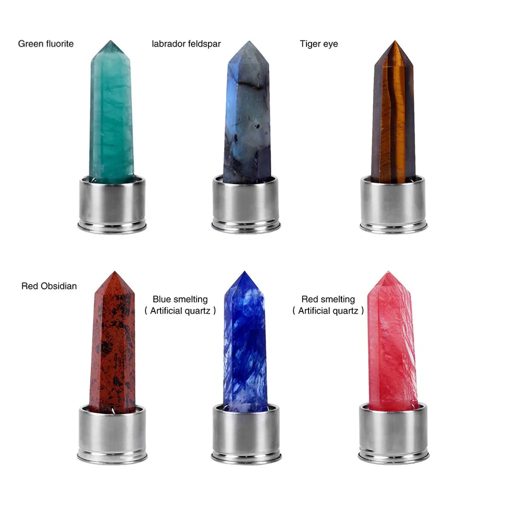 Стеклянная бутылка для воды из натурального кварцевого драгоценного камня