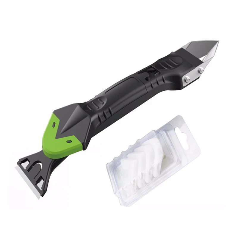 

5 in 1 Silicone Glass Cement Scraper Tool Remover Caulk Finisher Sealant Smooth Scraper Grout Kit Floor Cleaning Tile Dirt Tool
