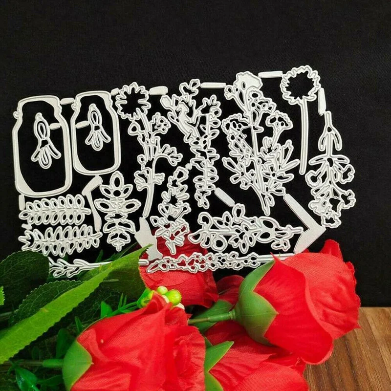 

Christmas Flower Metal Cutting Die Stencil Scrapbooking DIY Album Stamp Paper Card Embossing Navidad New Dies for 2020 Crafts