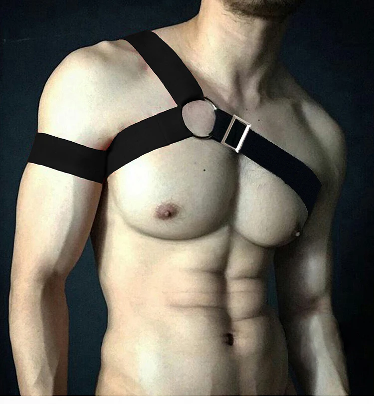 Сексуальное камуфляжное нагрудный ремень для тела мужчин Эластичный плечевой