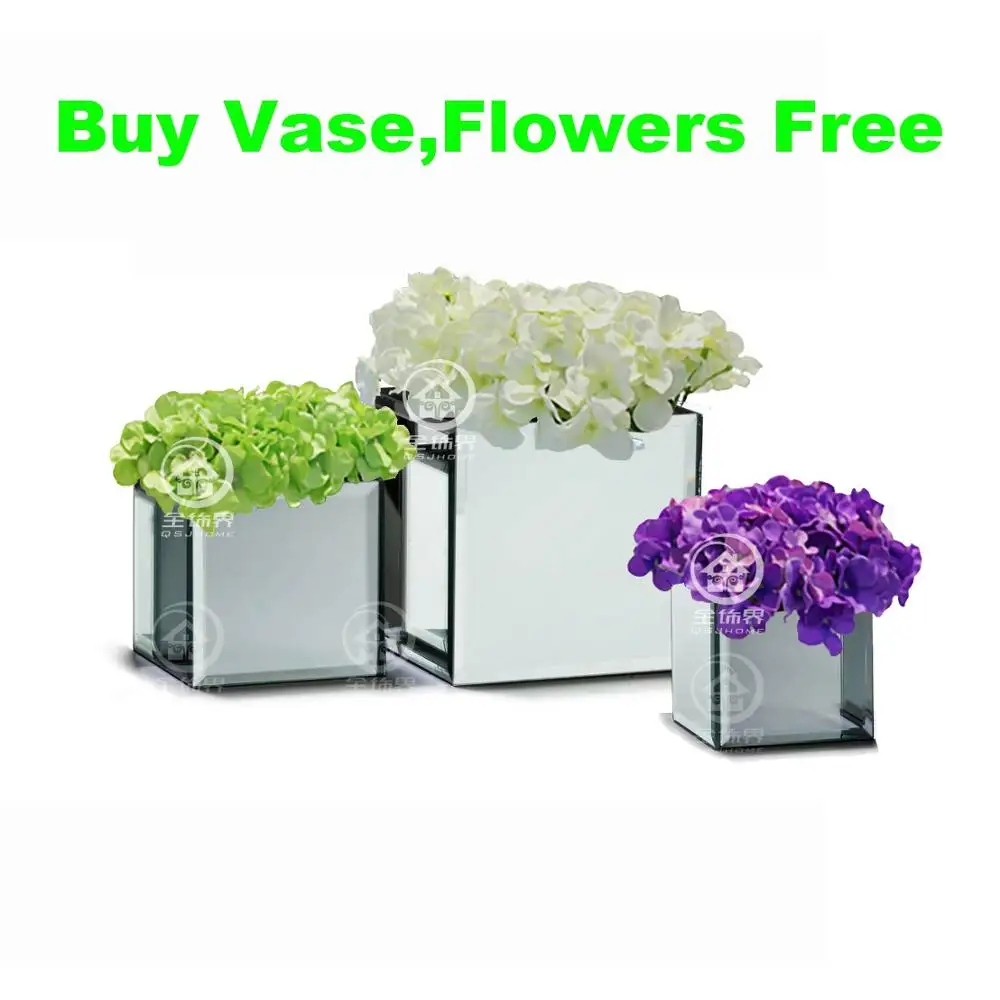 Стеклянная зеркальная ваза сухая Цветочная Свадебная декоративная зеркало