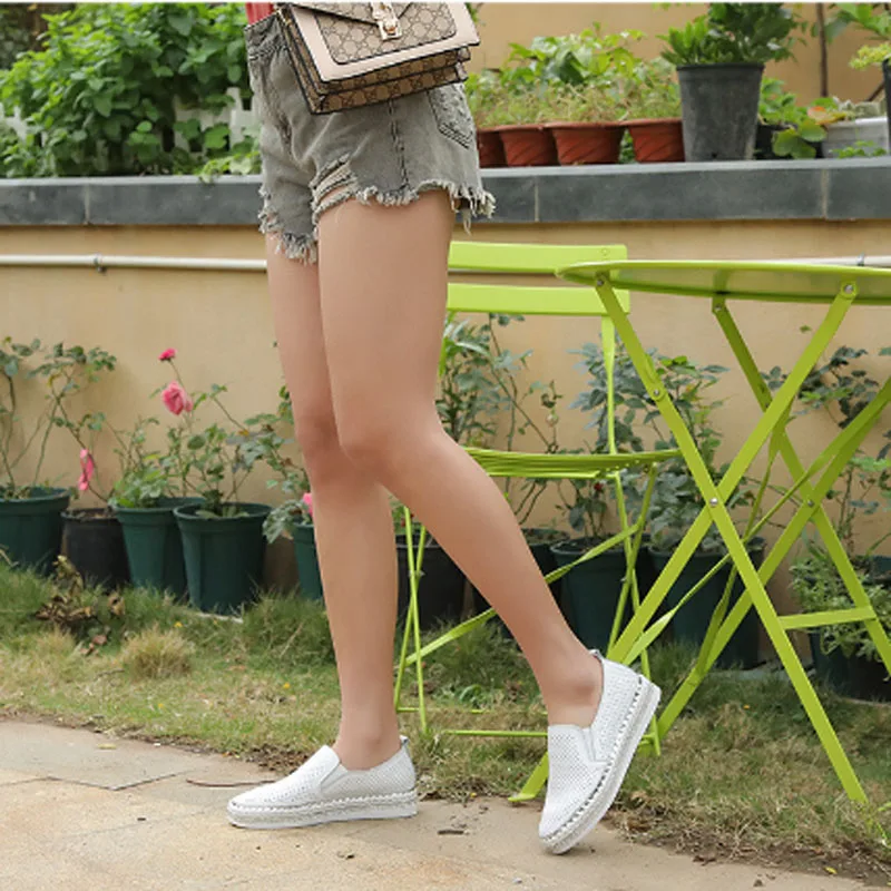 Туфли женские спортивные мягкая дышащая обувь повседневная кожаные маленькие