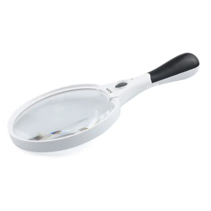 Ручное увеличительное стекло с 3 светодиодами для чтения большого диаметра